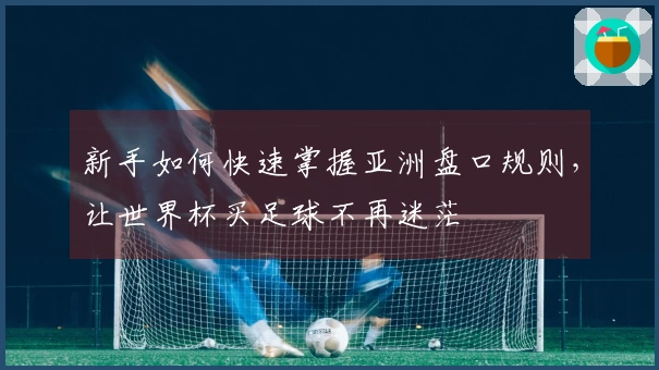 新手如何快速掌握亚洲盘口规则，让世界杯买足球不再迷茫